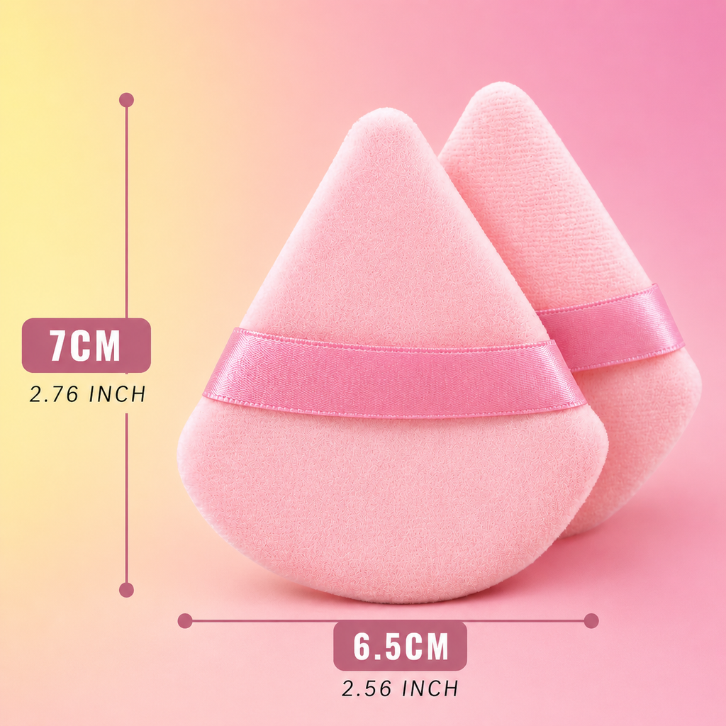 Single Color Triangle Powder Puff Pack (3Pk, 6Pk, 9Pk)